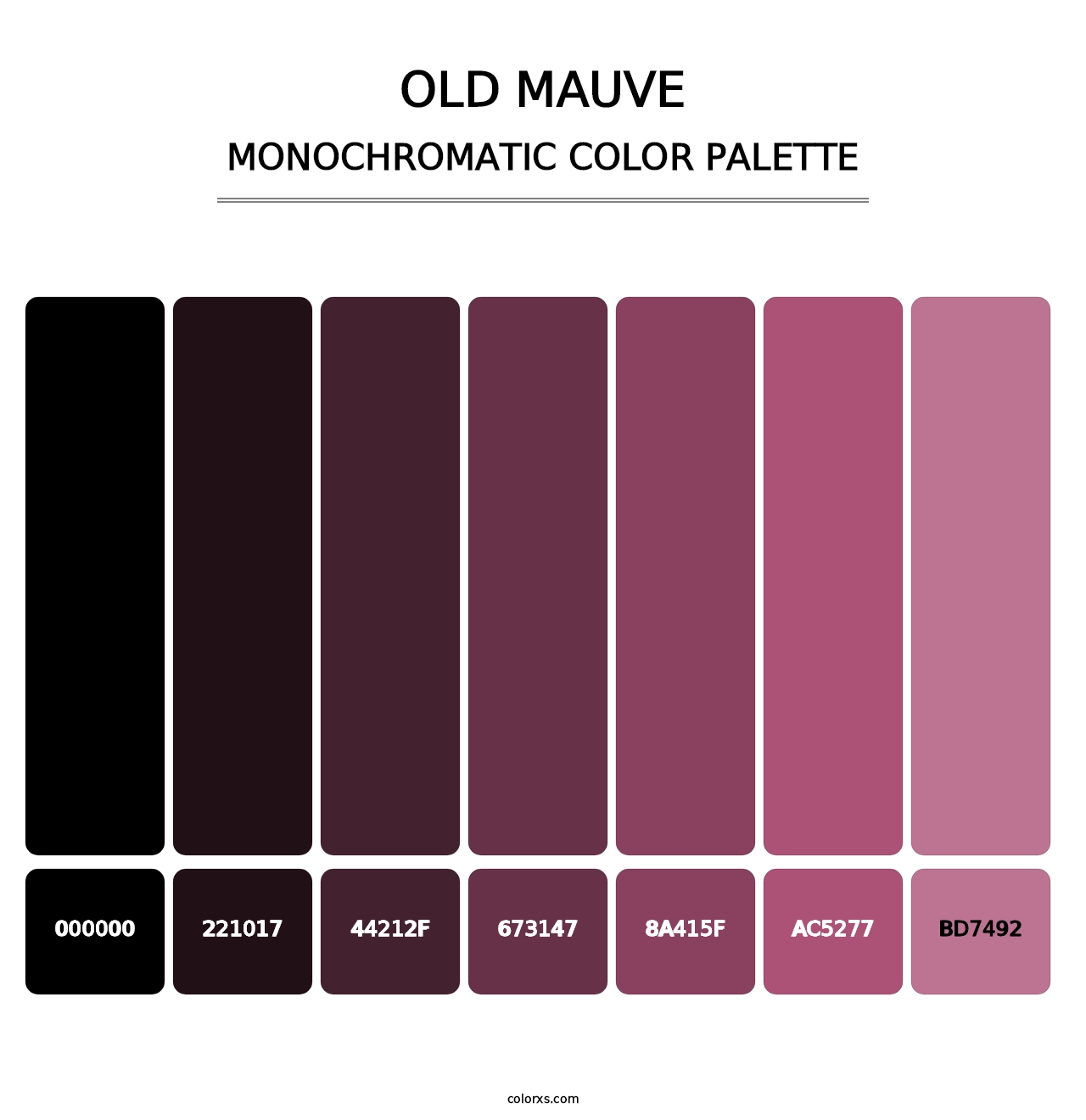 Old Mauve - Monochromatic Color Palette