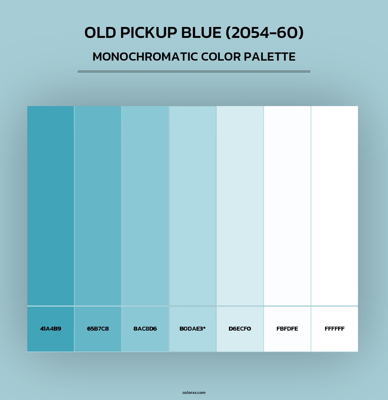 Old Pickup Blue (2054-60) - Monochromatic Color Palette