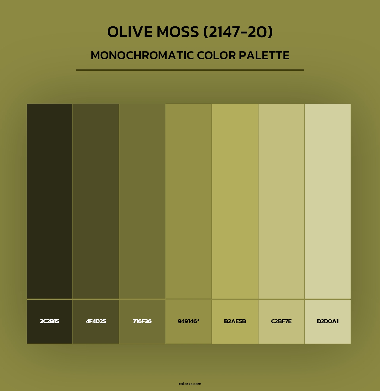 Olive Moss (2147-20) - Monochromatic Color Palette
