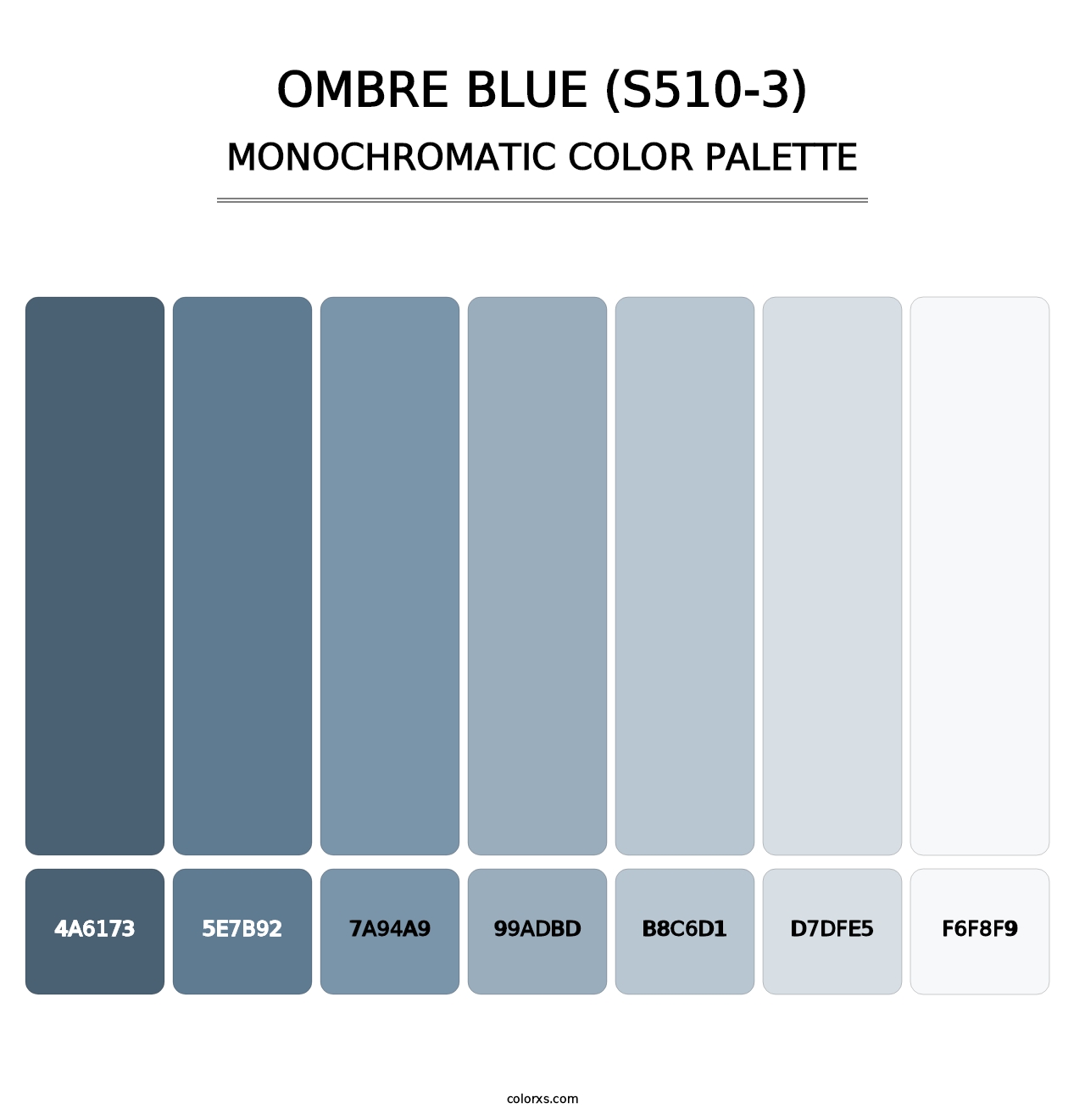Ombre Blue (S510-3) - Monochromatic Color Palette