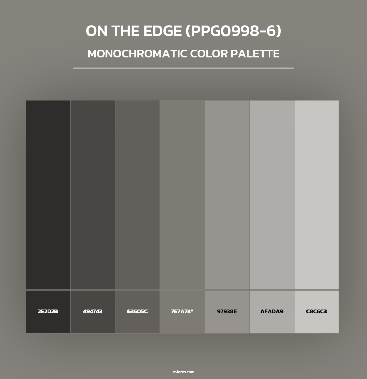 On The Edge (PPG0998-6) - Monochromatic Color Palette