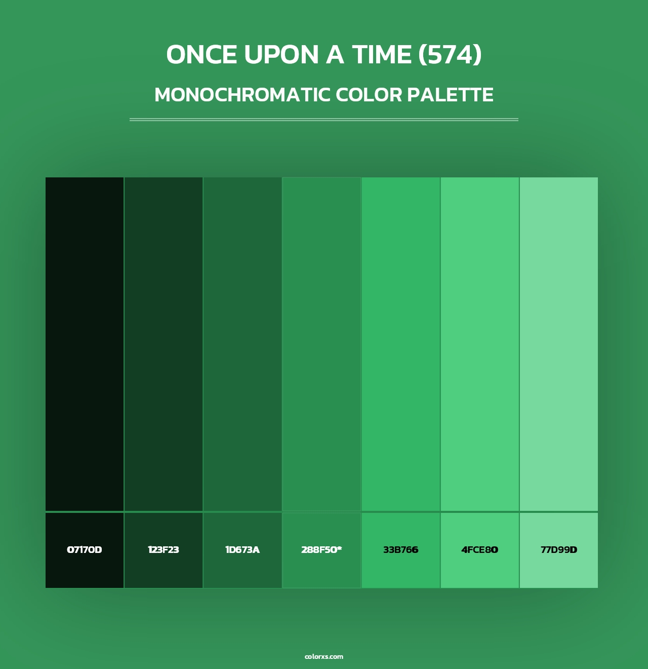 Once Upon a Time (574) - Monochromatic Color Palette