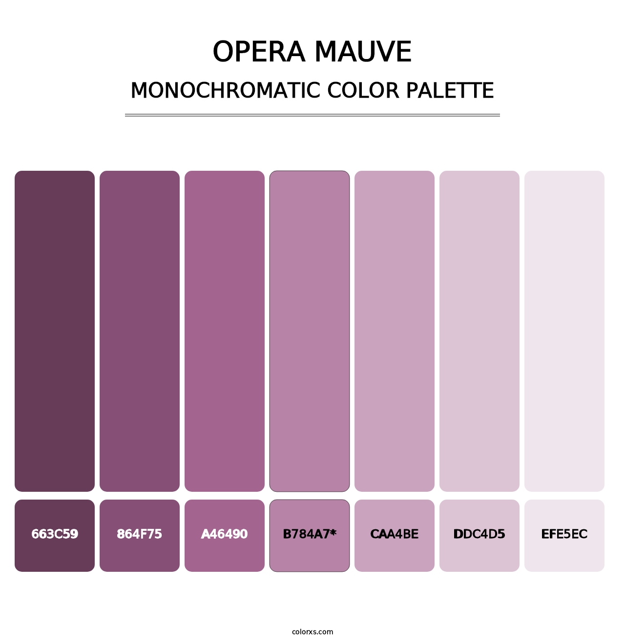 Opera Mauve - Monochromatic Color Palette