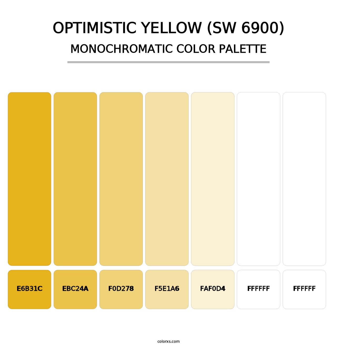 Optimistic Yellow (SW 6900) - Monochromatic Color Palette
