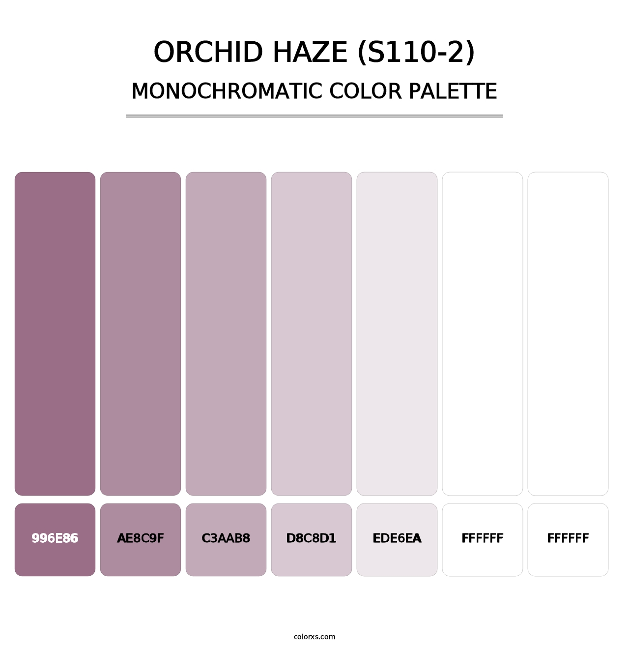 Orchid Haze (S110-2) - Monochromatic Color Palette