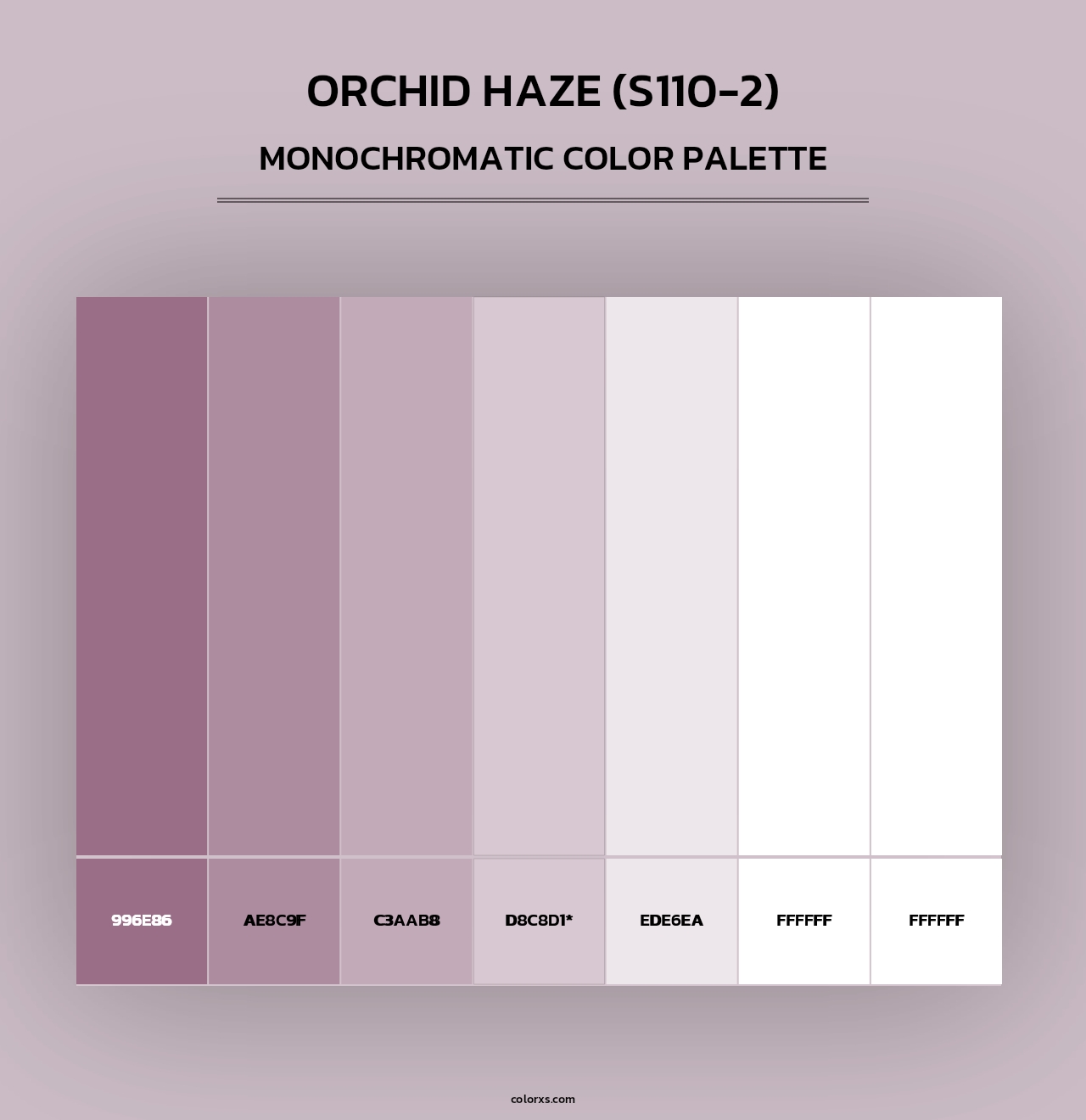 Orchid Haze (S110-2) - Monochromatic Color Palette