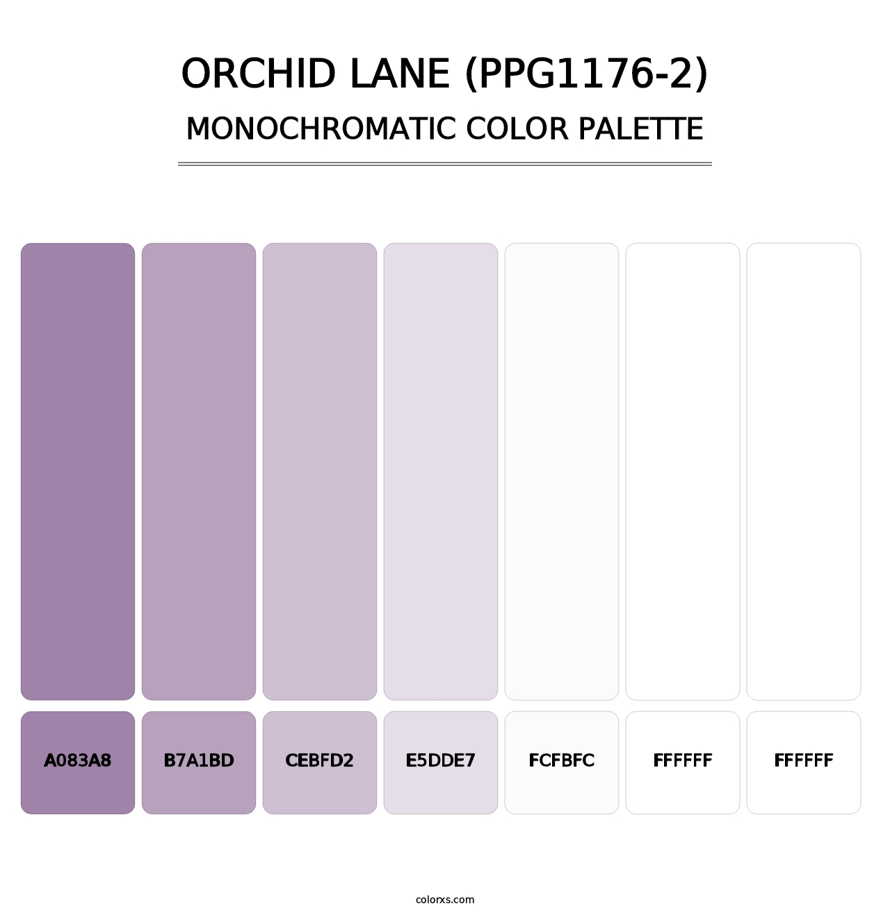 Orchid Lane (PPG1176-2) - Monochromatic Color Palette