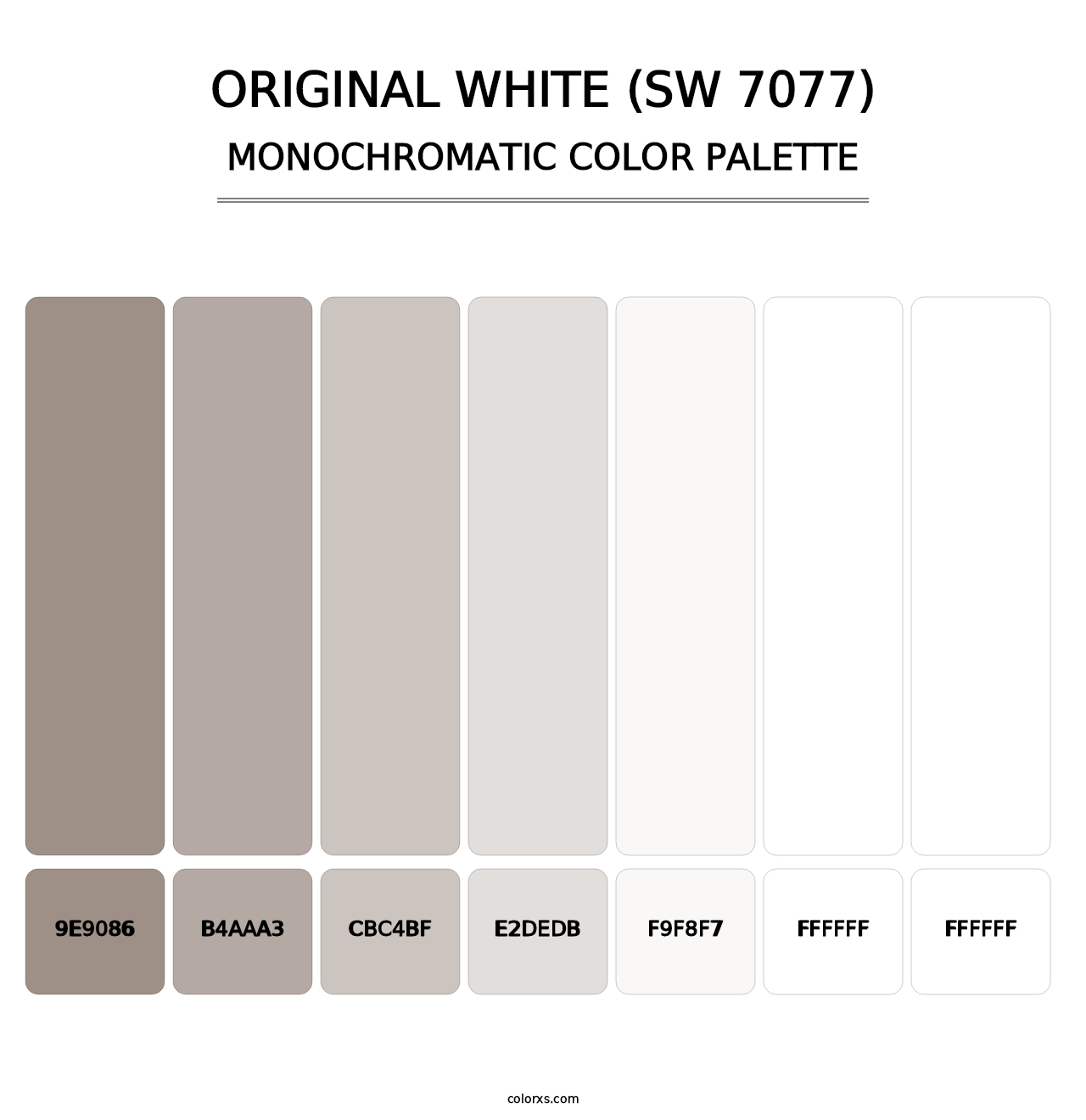 Original White (SW 7077) - Monochromatic Color Palette