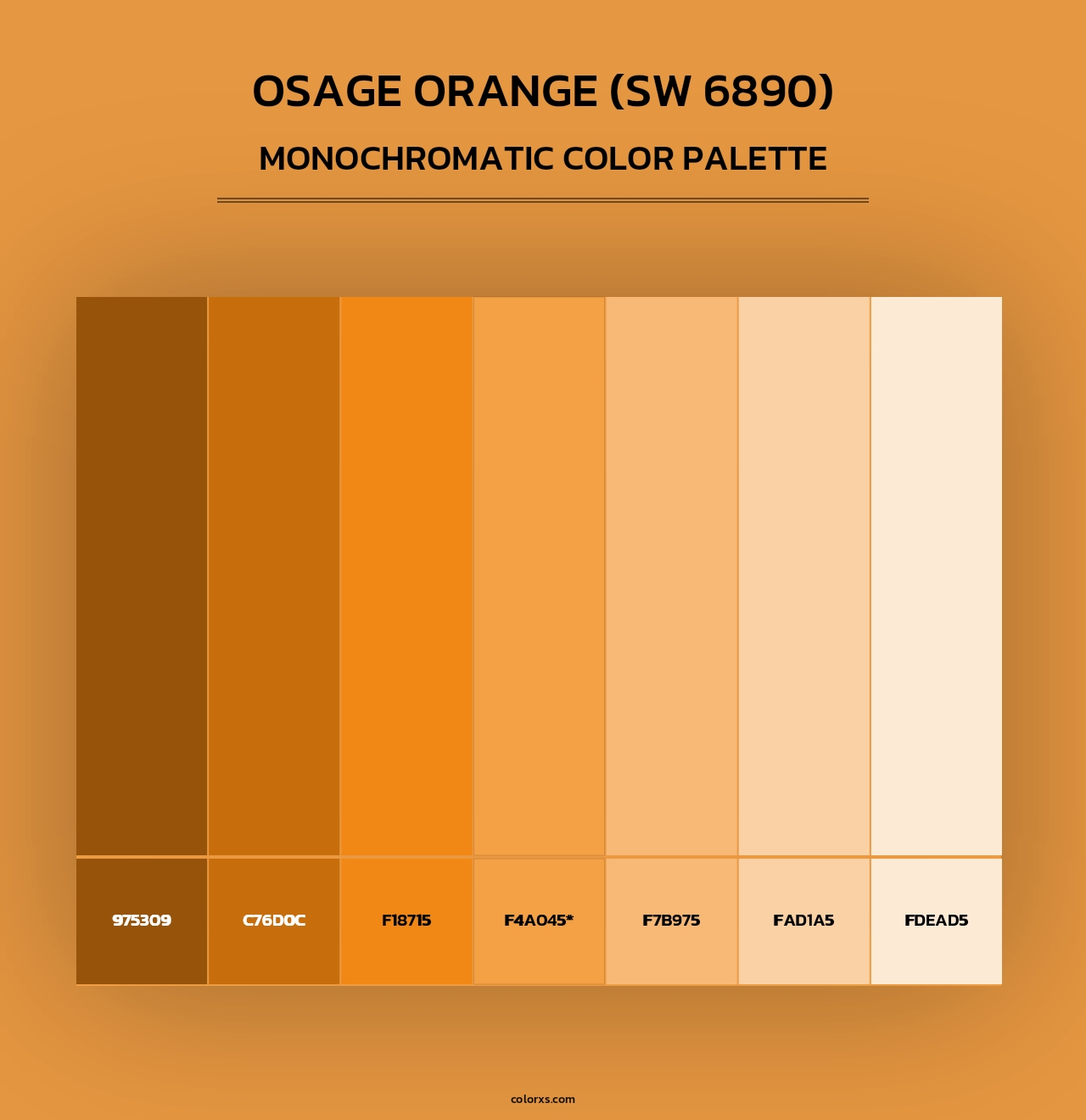 Osage Orange (SW 6890) - Monochromatic Color Palette