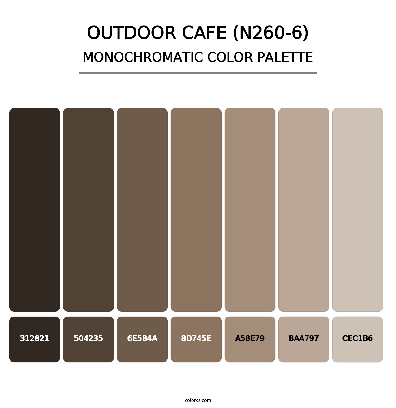 Outdoor Cafe (N260-6) - Monochromatic Color Palette