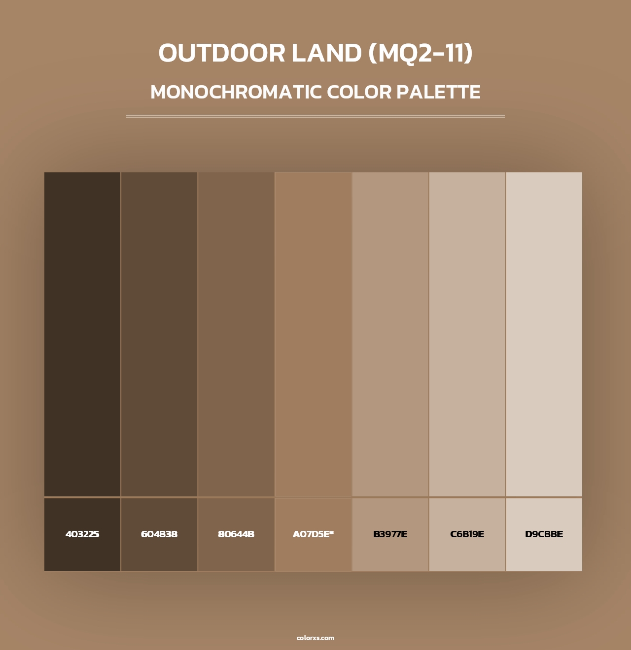Outdoor Land (MQ2-11) - Monochromatic Color Palette