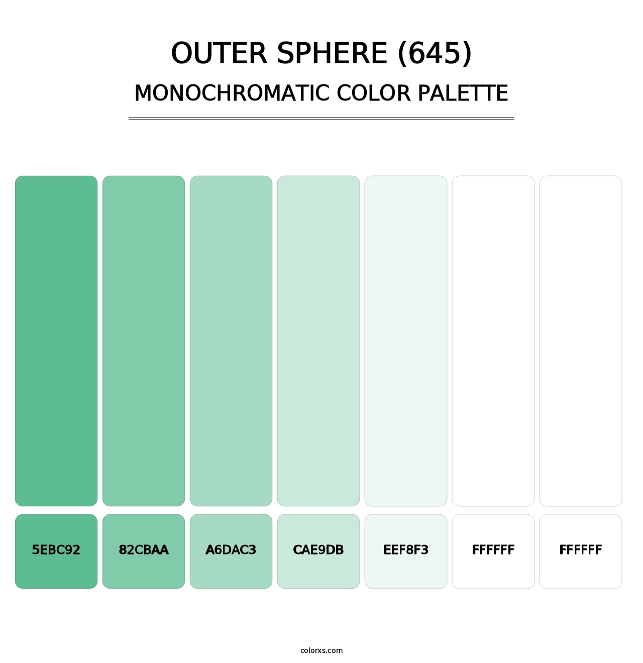 Outer Sphere (645) - Monochromatic Color Palette