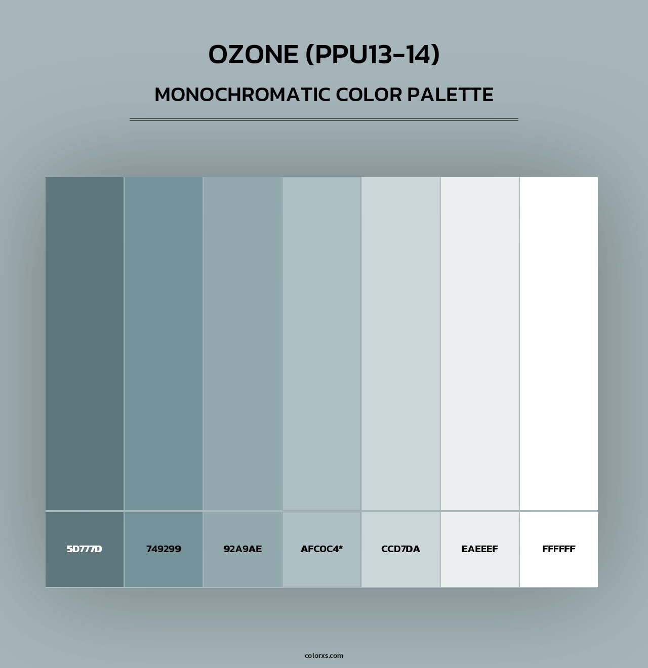 Ozone (PPU13-14) - Monochromatic Color Palette