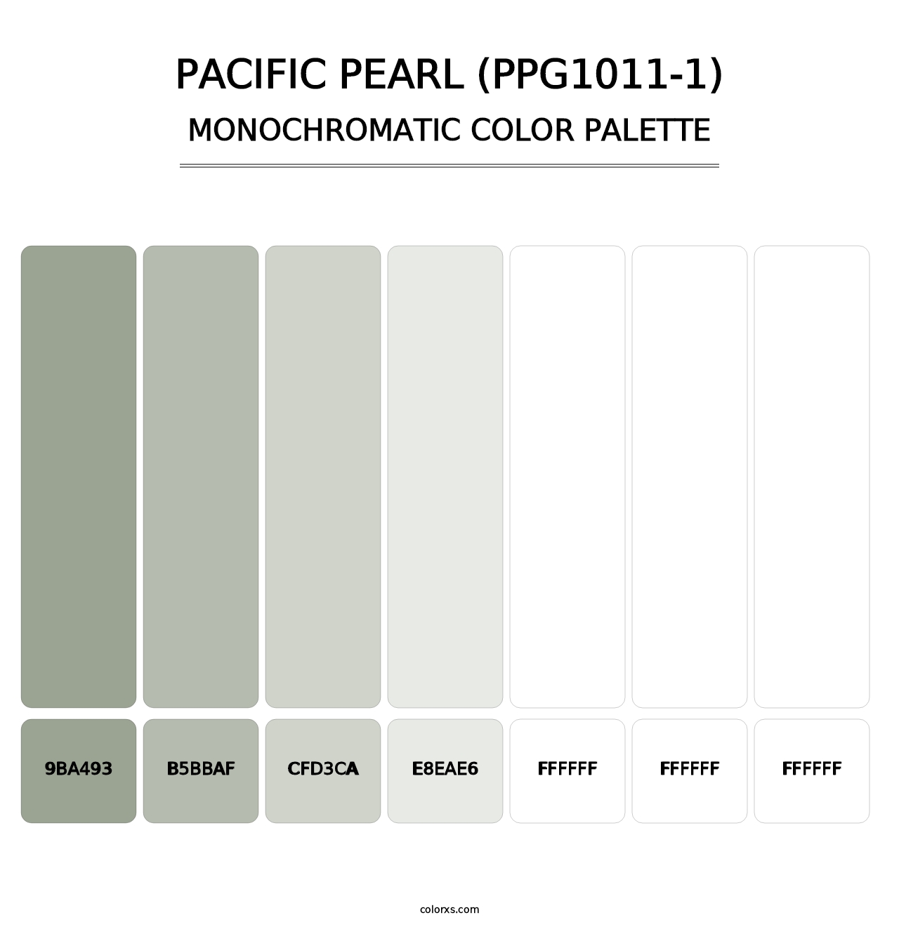 Pacific Pearl (PPG1011-1) - Monochromatic Color Palette