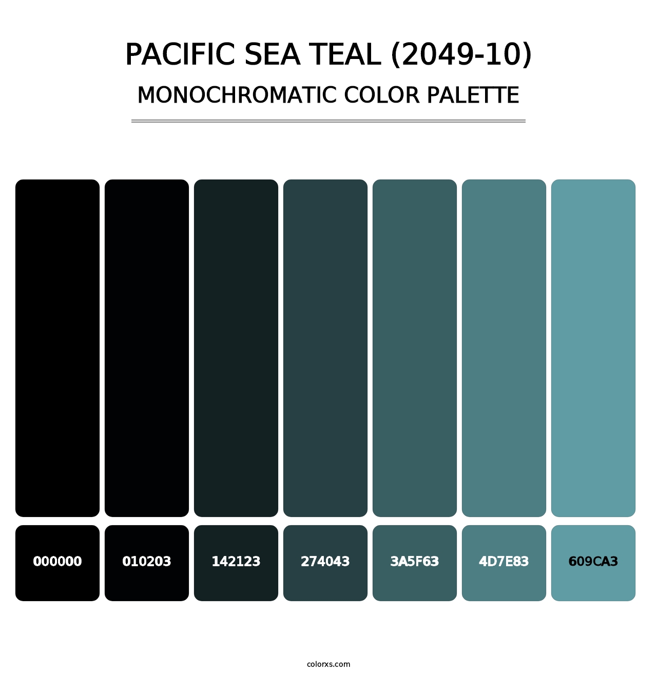 Pacific Sea Teal (2049-10) - Monochromatic Color Palette