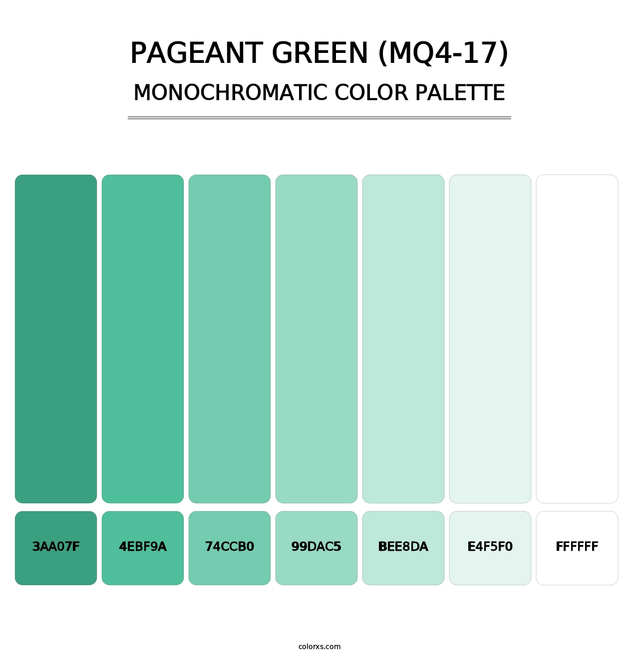 Pageant Green (MQ4-17) - Monochromatic Color Palette