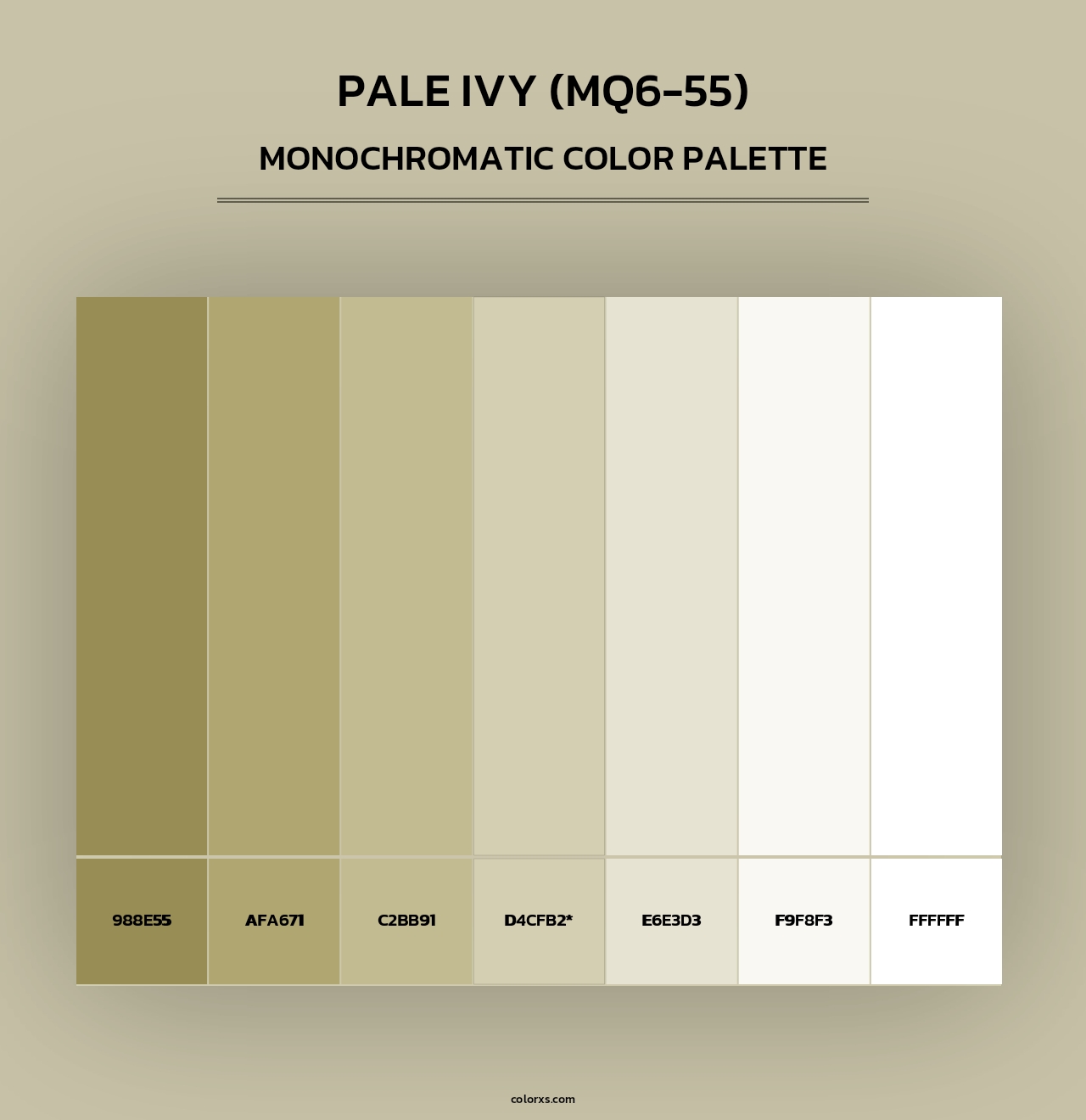 Pale Ivy (MQ6-55) - Monochromatic Color Palette