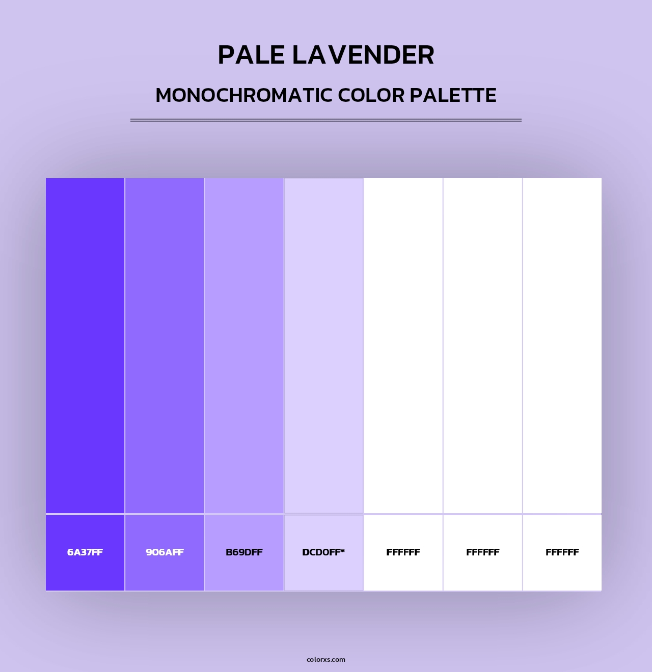Pale Lavender - Monochromatic Color Palette
