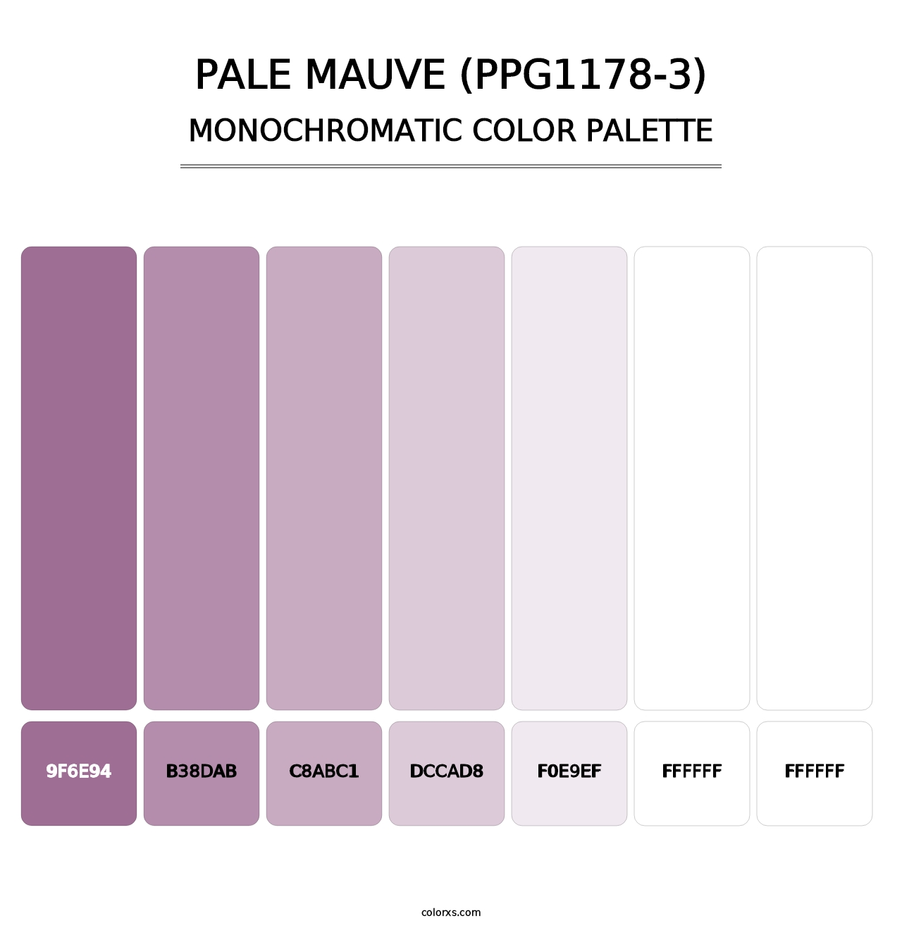 Pale Mauve (PPG1178-3) - Monochromatic Color Palette