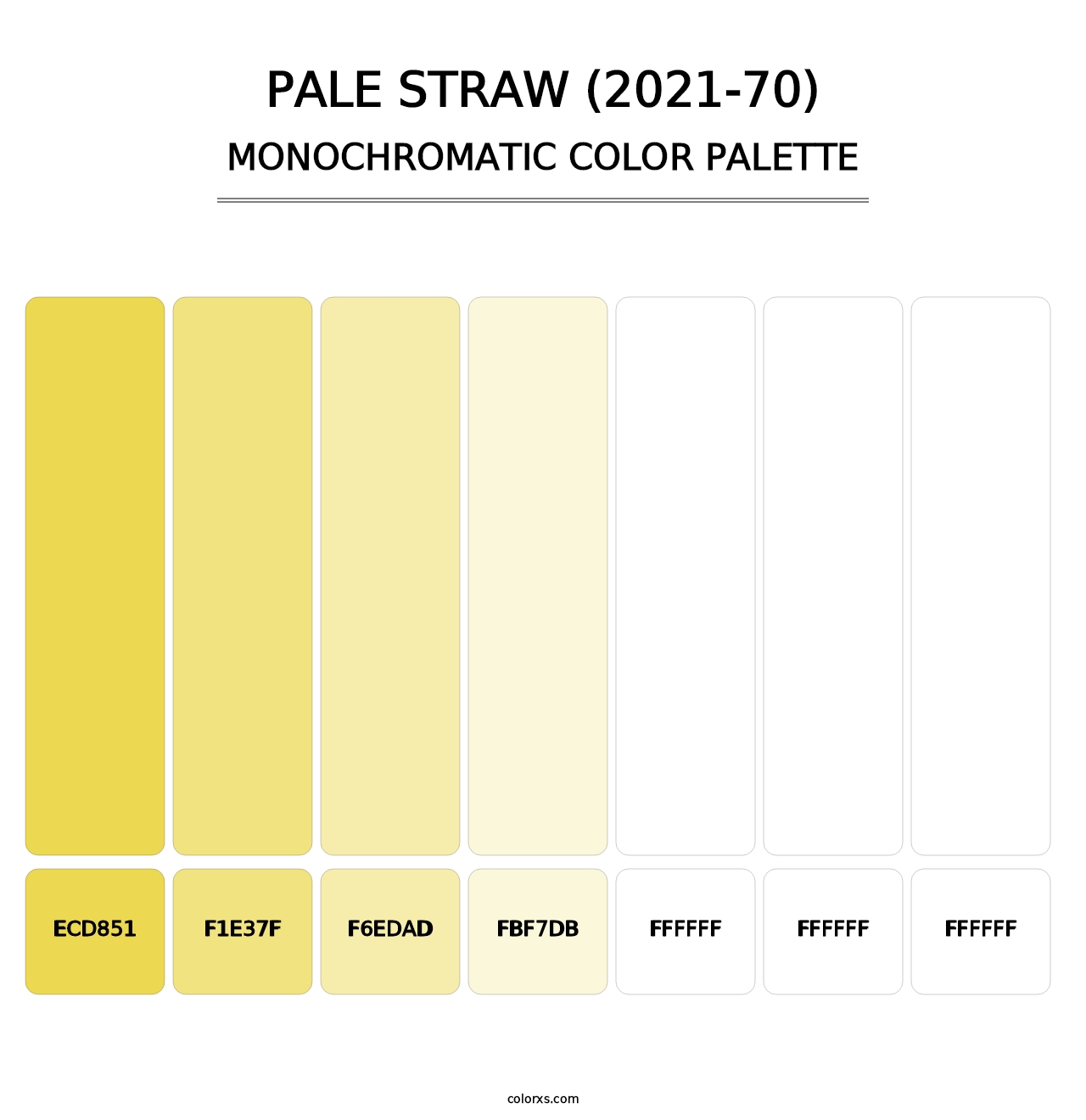 Pale Straw (2021-70) - Monochromatic Color Palette