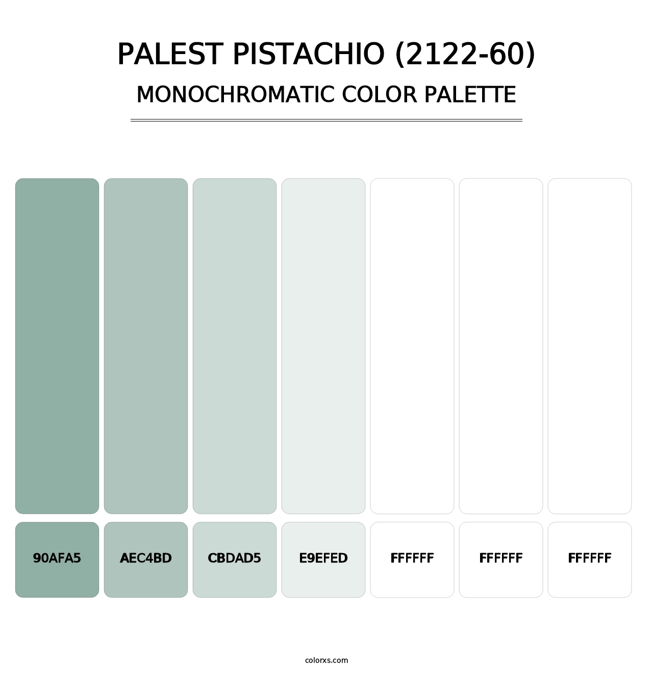 Palest Pistachio (2122-60) - Monochromatic Color Palette