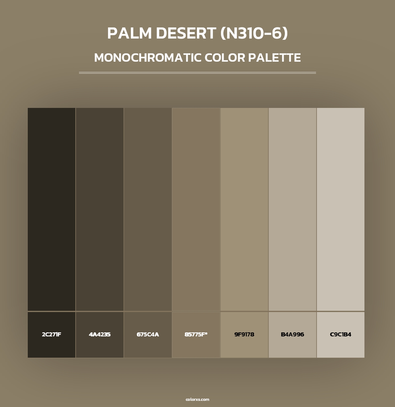 Palm Desert (N310-6) - Monochromatic Color Palette