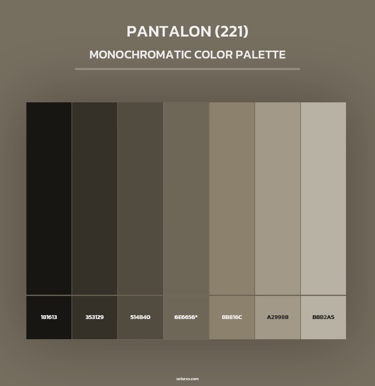 Pantalon (221) - Monochromatic Color Palette