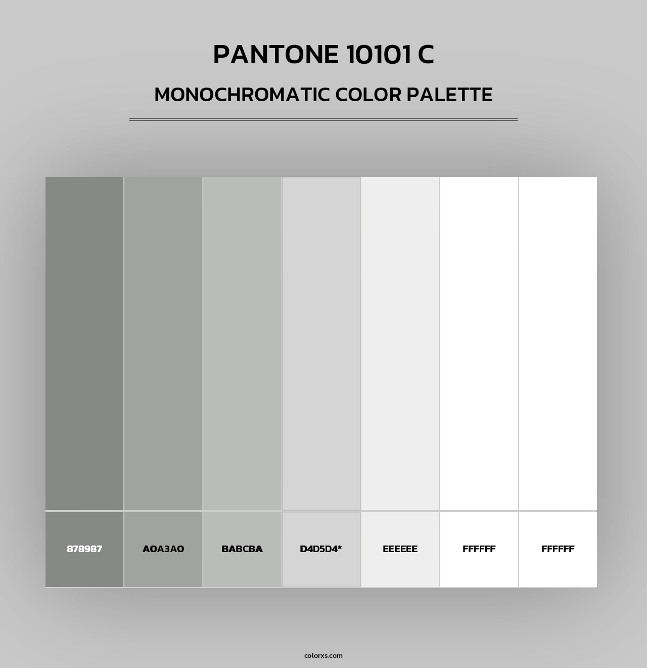 PANTONE 10101 C - Monochromatic Color Palette