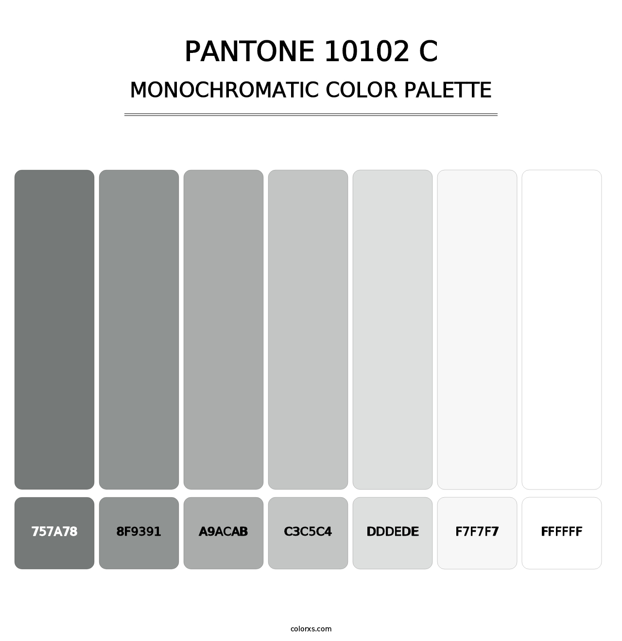 PANTONE 10102 C - Monochromatic Color Palette