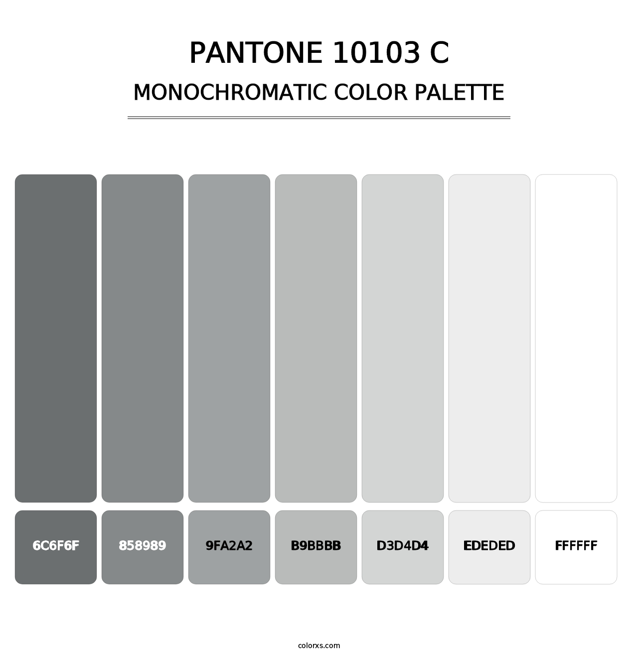PANTONE 10103 C - Monochromatic Color Palette