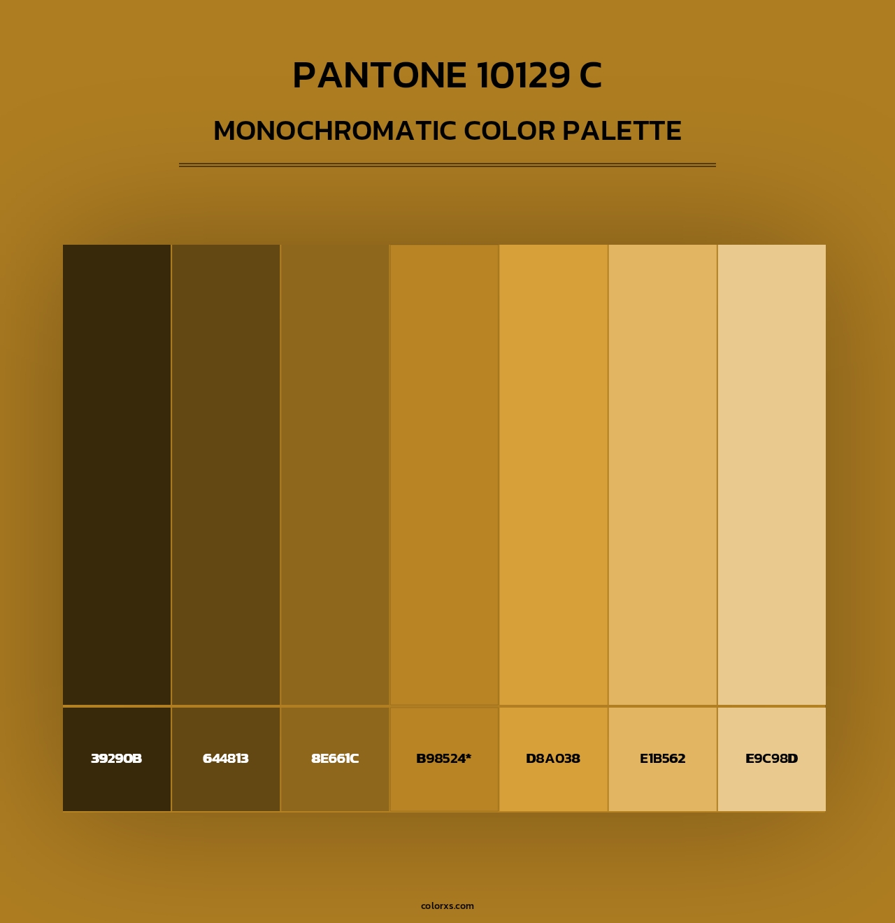 PANTONE 10129 C - Monochromatic Color Palette
