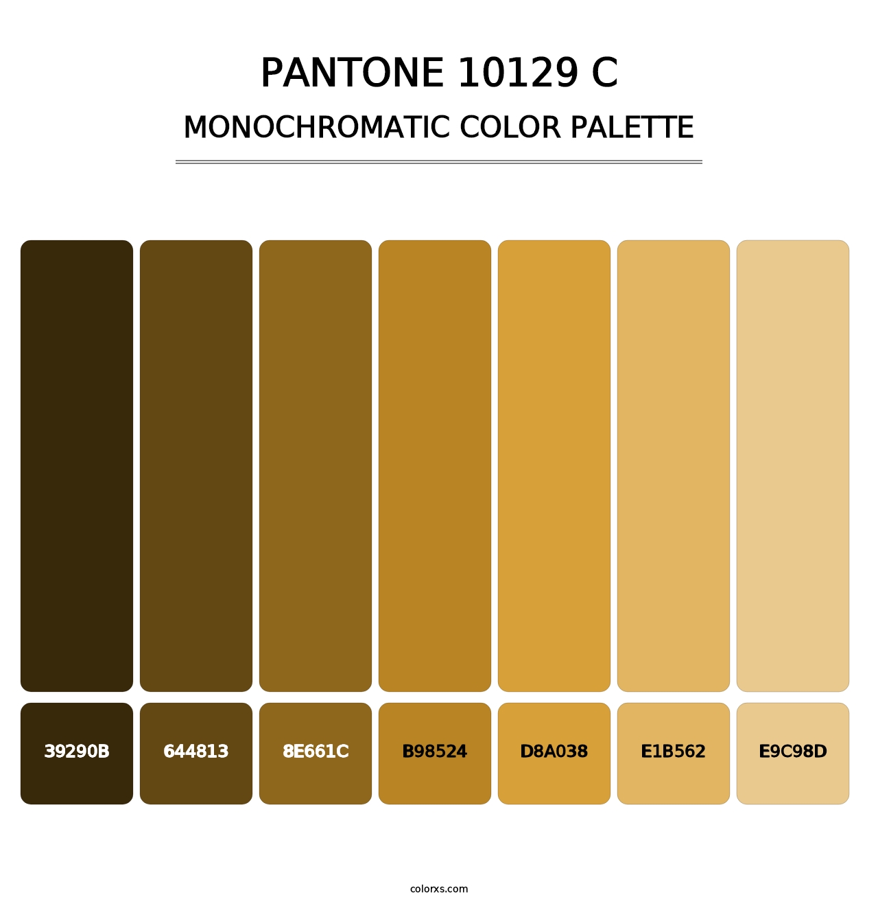 PANTONE 10129 C - Monochromatic Color Palette