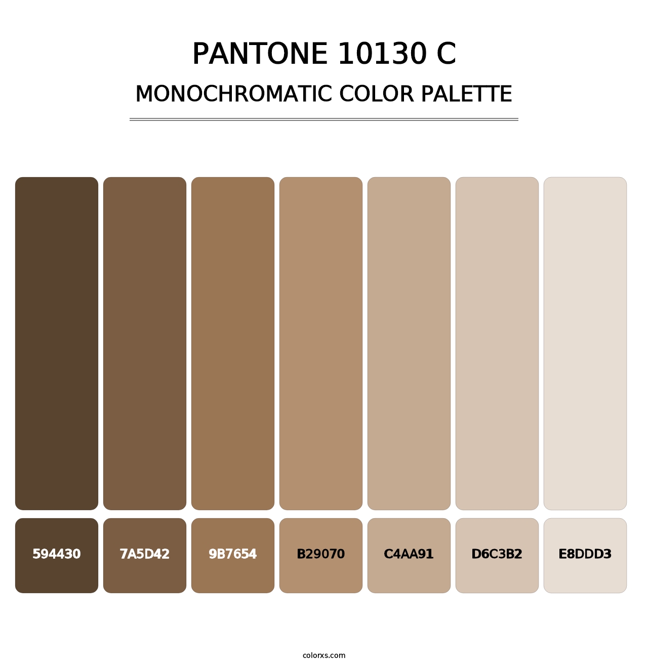 PANTONE 10130 C - Monochromatic Color Palette