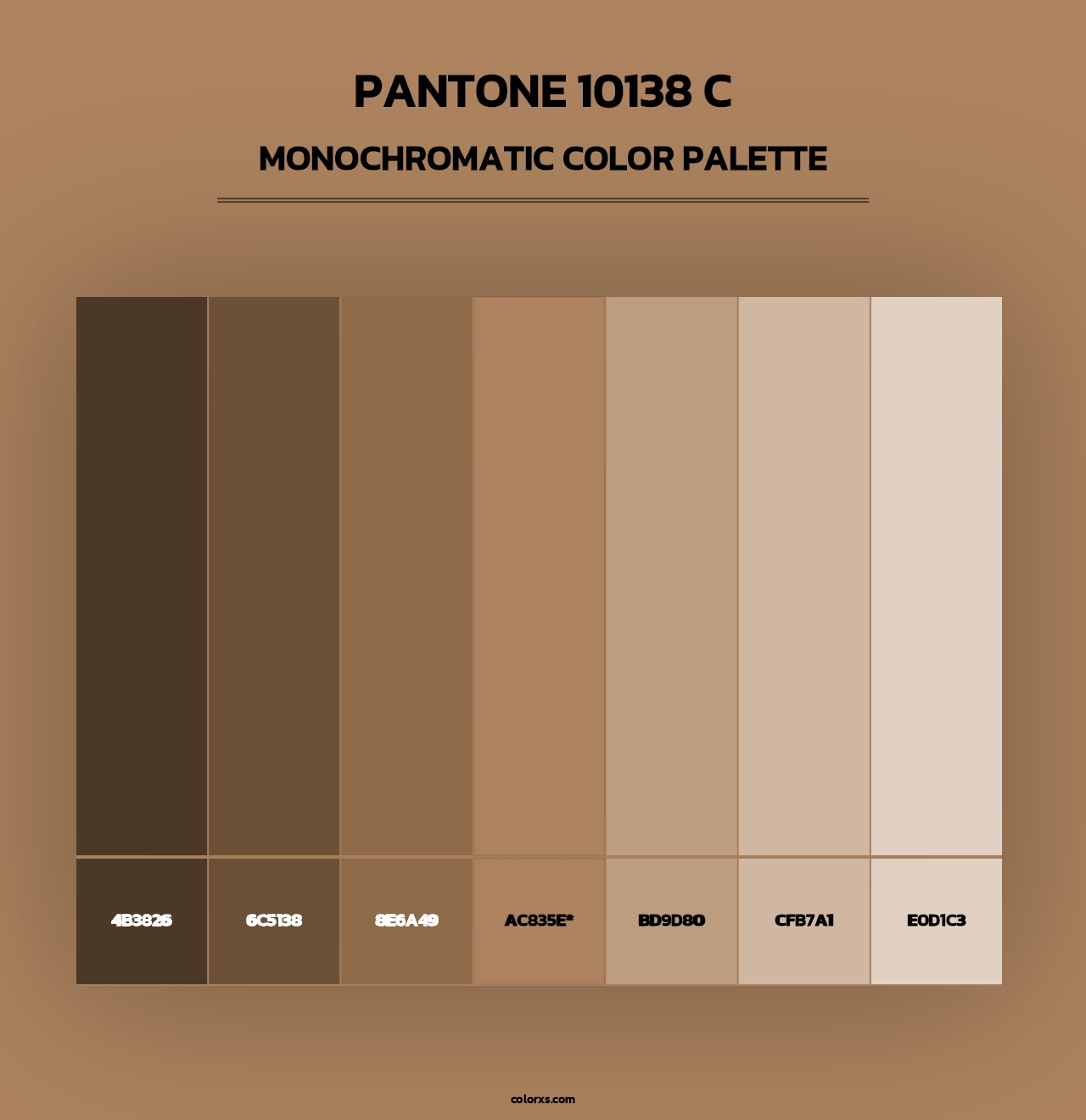 PANTONE 10138 C - Monochromatic Color Palette