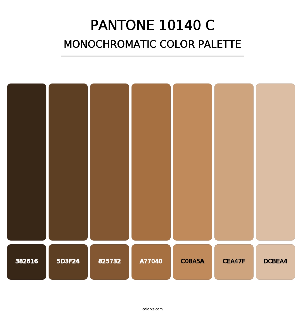 PANTONE 10140 C - Monochromatic Color Palette