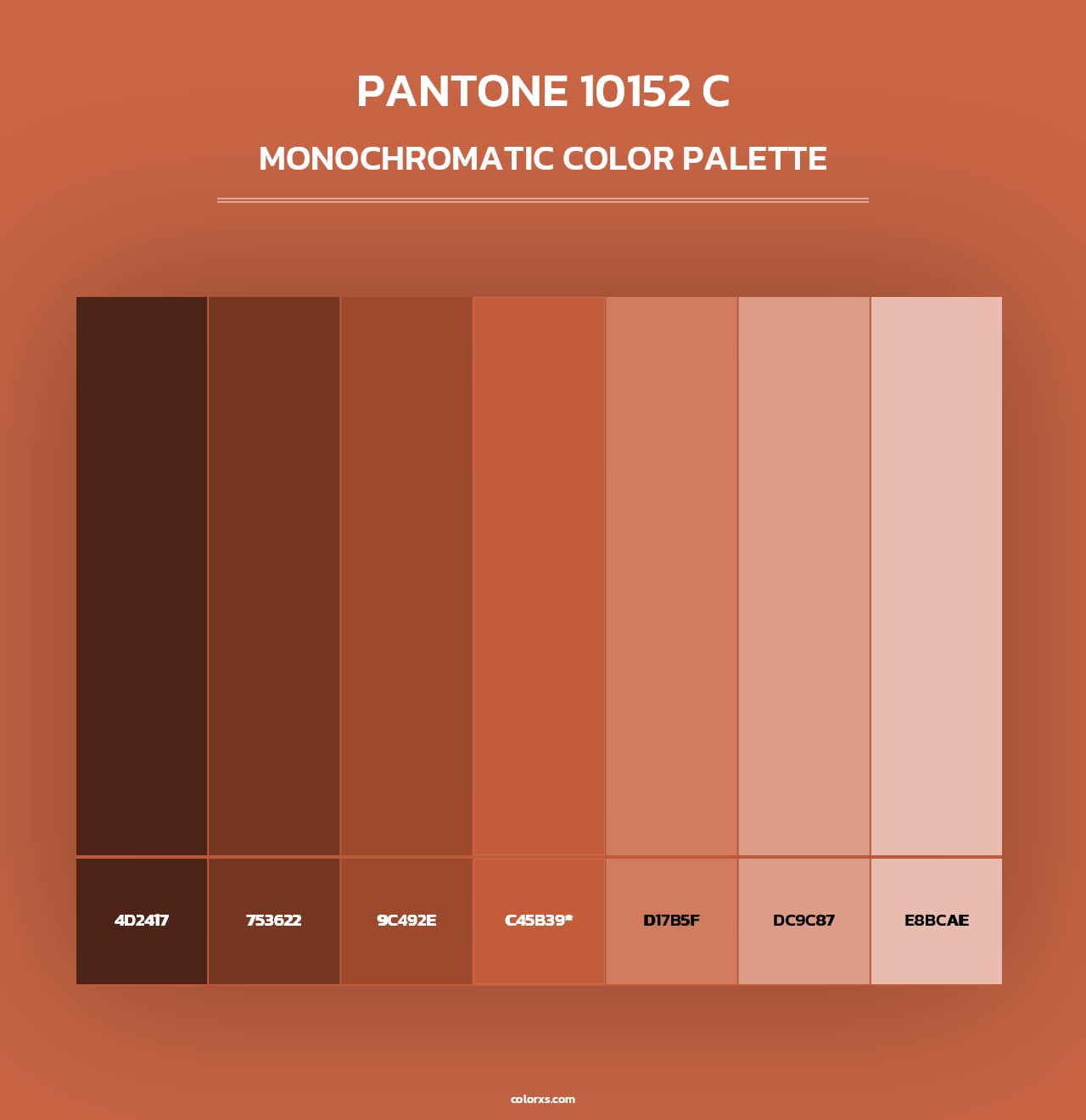 PANTONE 10152 C - Monochromatic Color Palette
