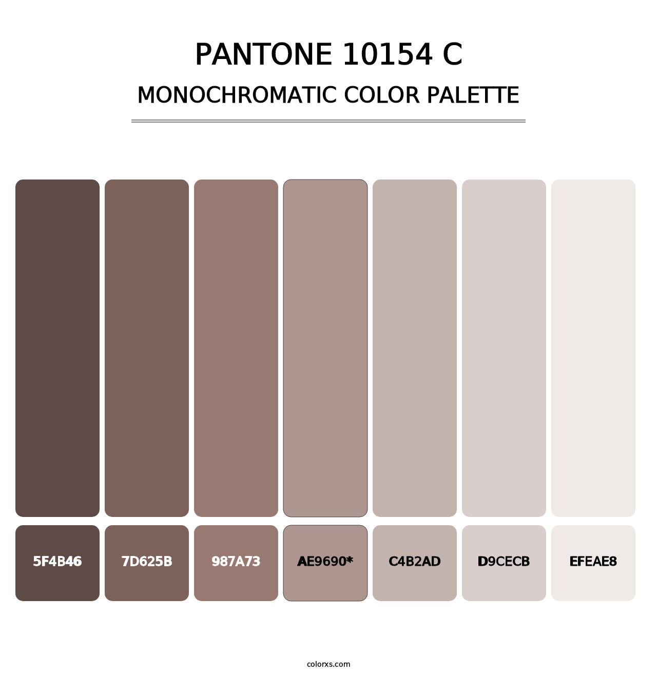 PANTONE 10154 C - Monochromatic Color Palette