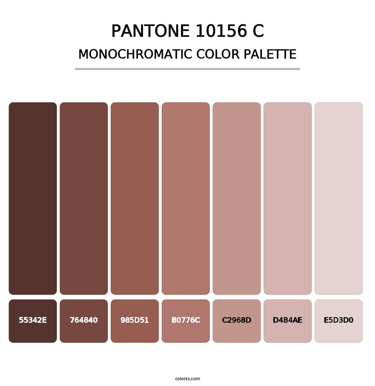 PANTONE 10156 C - Monochromatic Color Palette