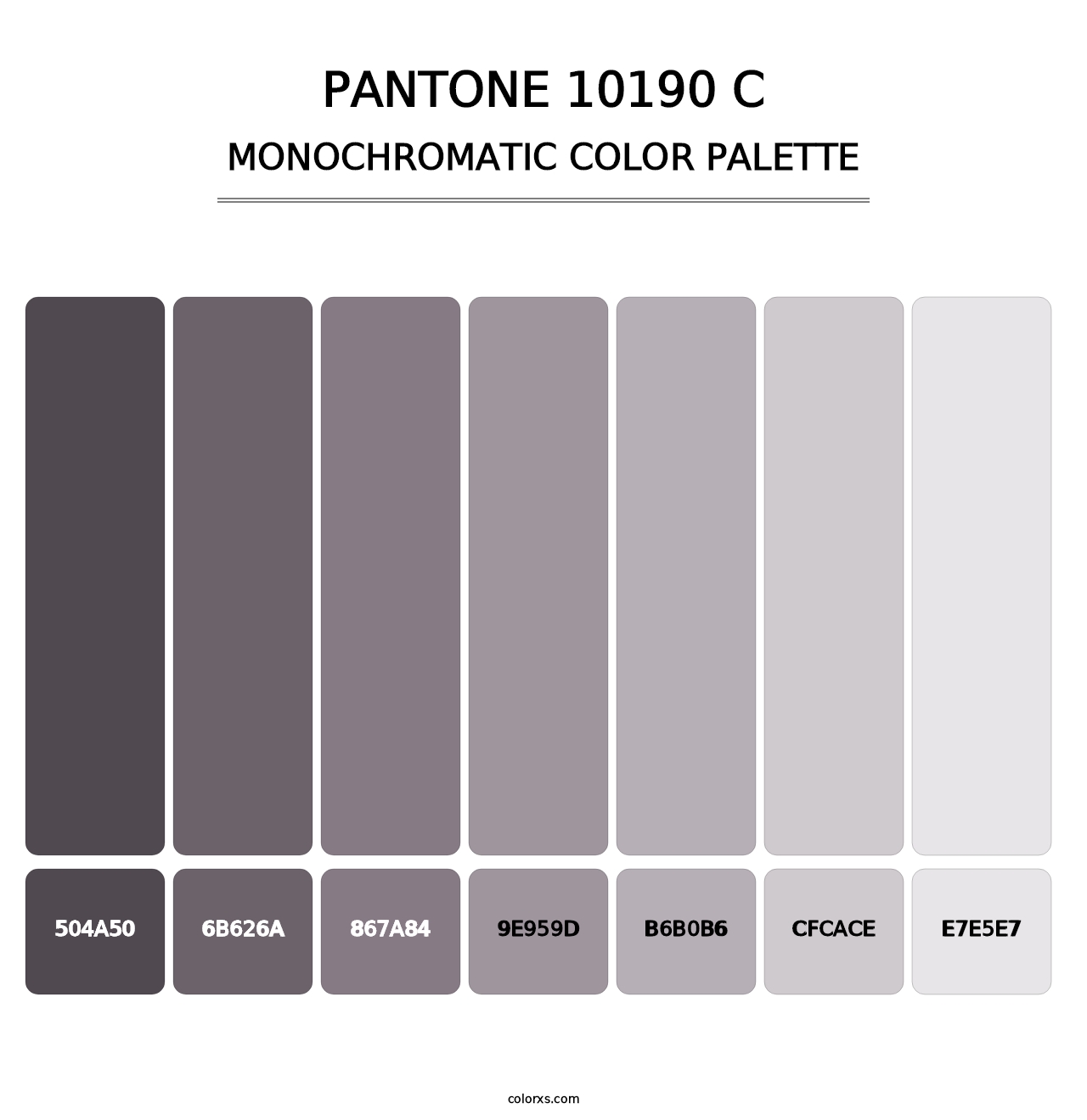 PANTONE 10190 C - Monochromatic Color Palette