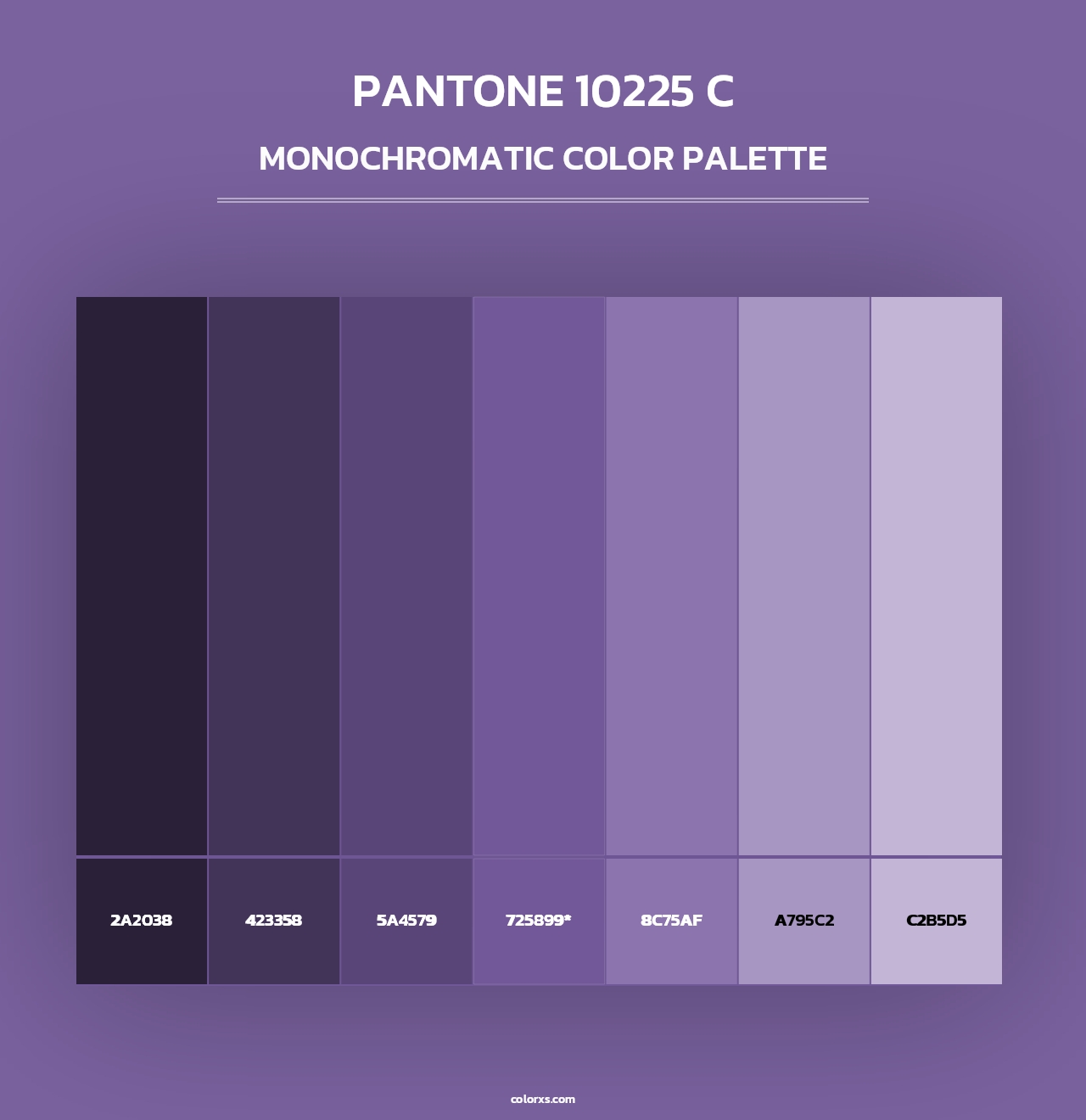 PANTONE 10225 C - Monochromatic Color Palette