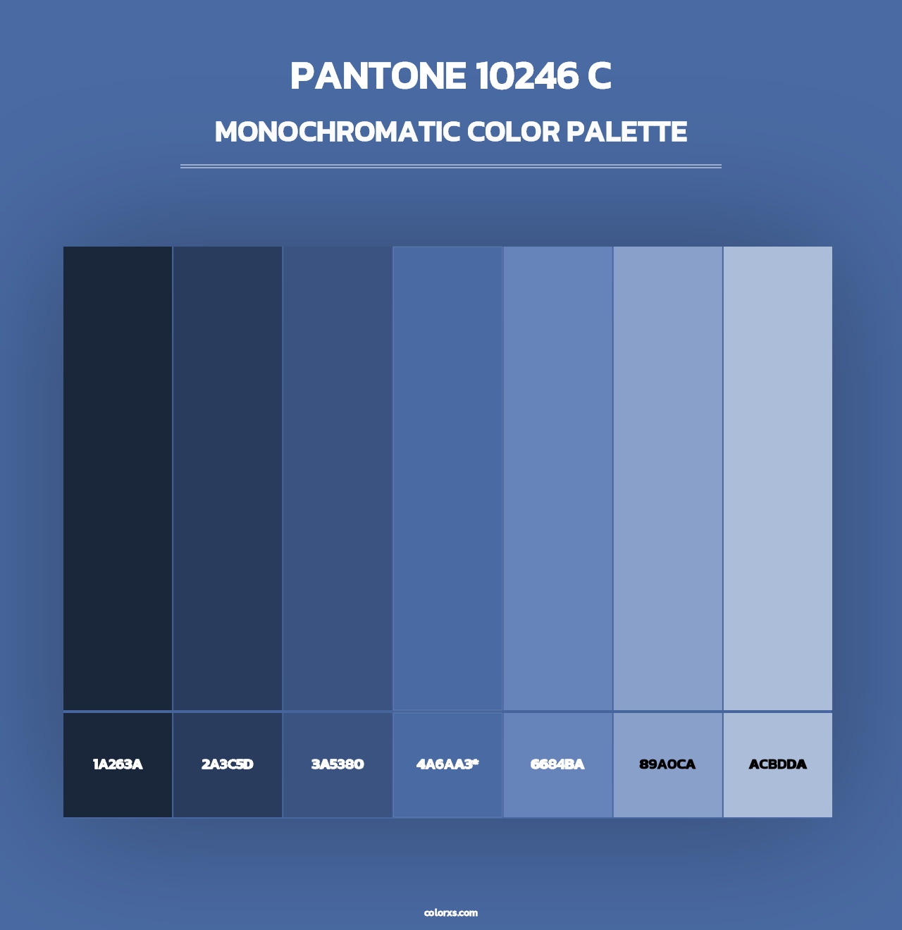 PANTONE 10246 C - Monochromatic Color Palette