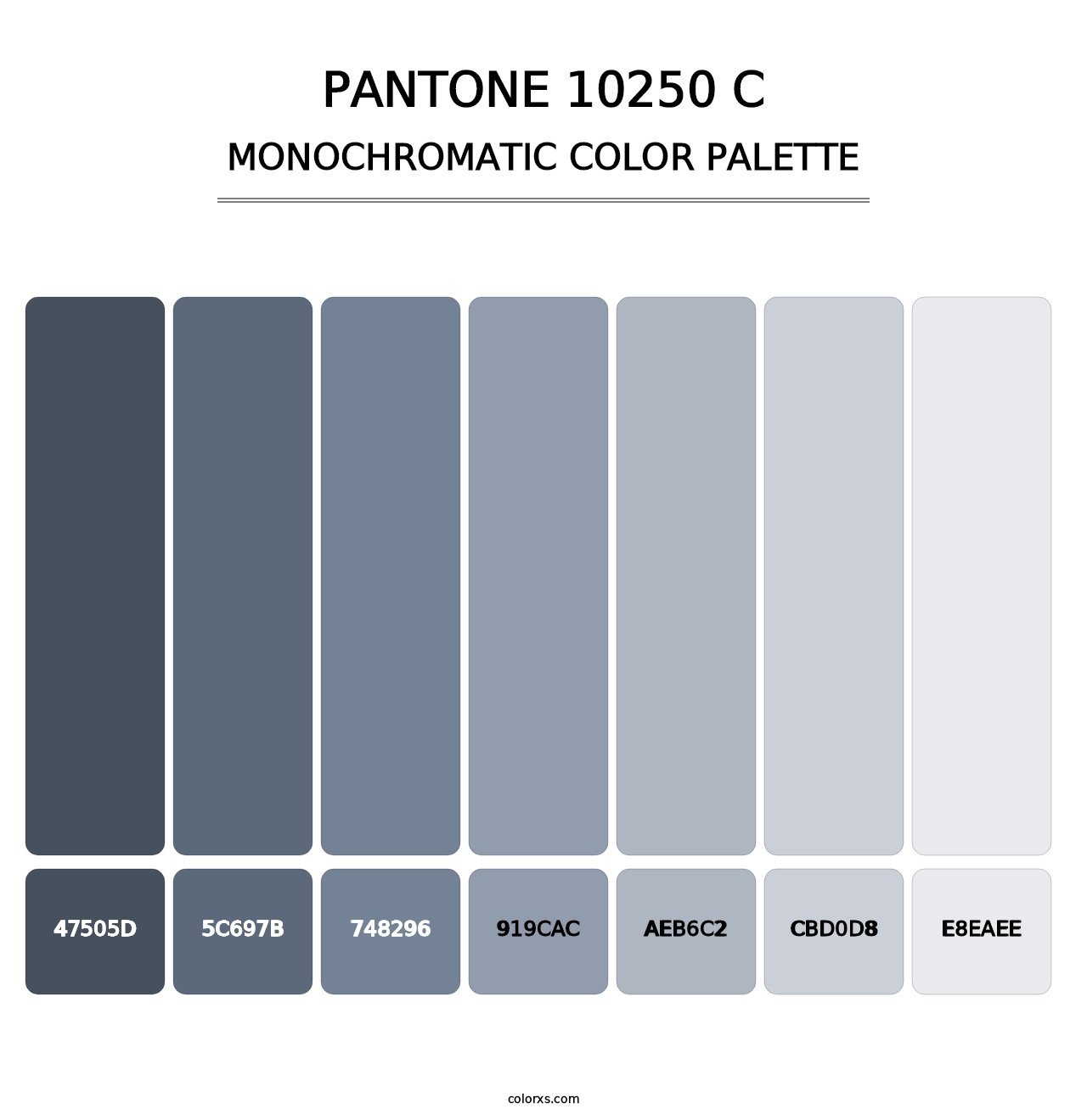 PANTONE 10250 C - Monochromatic Color Palette