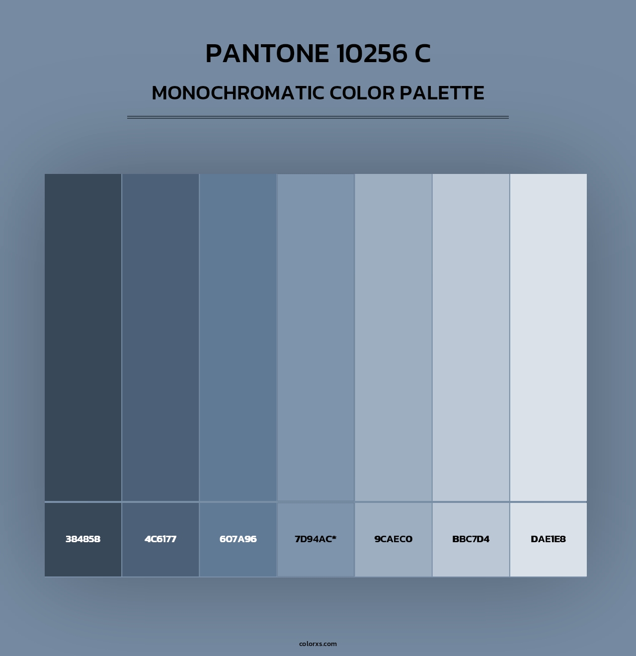 PANTONE 10256 C - Monochromatic Color Palette