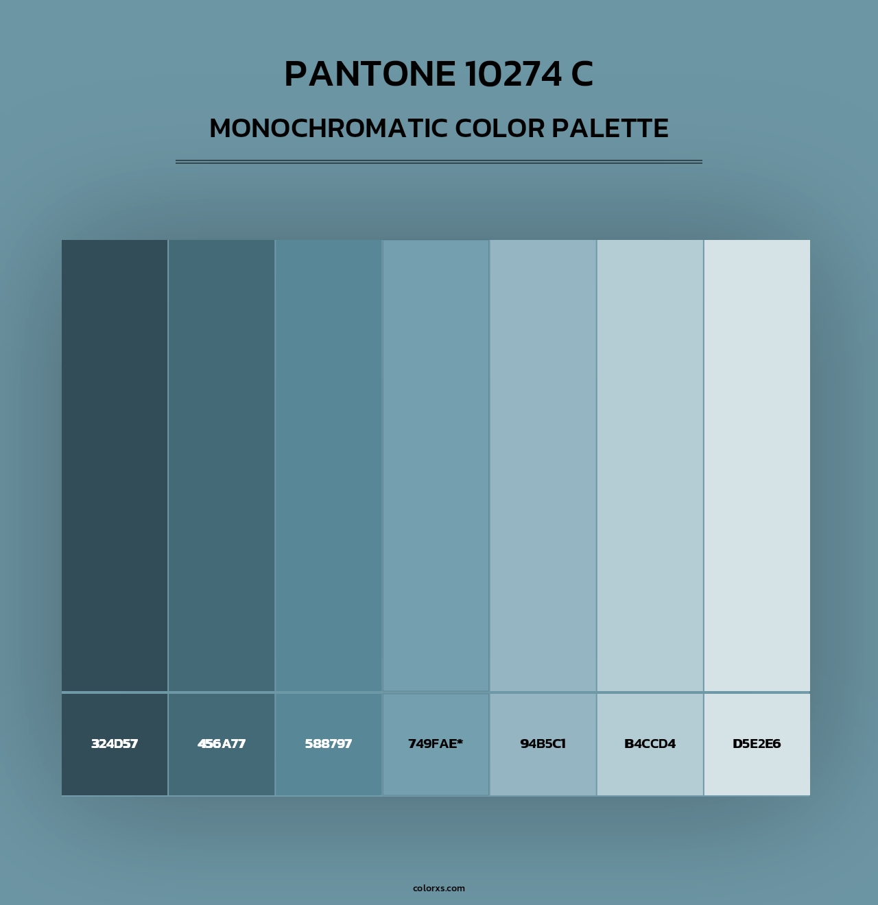PANTONE 10274 C - Monochromatic Color Palette