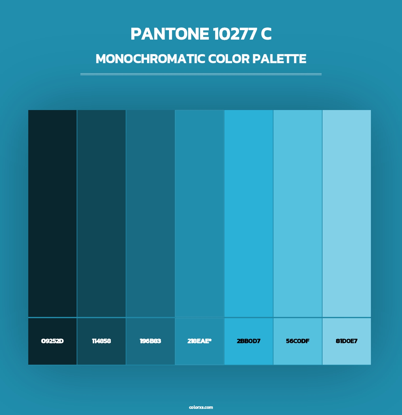 PANTONE 10277 C - Monochromatic Color Palette