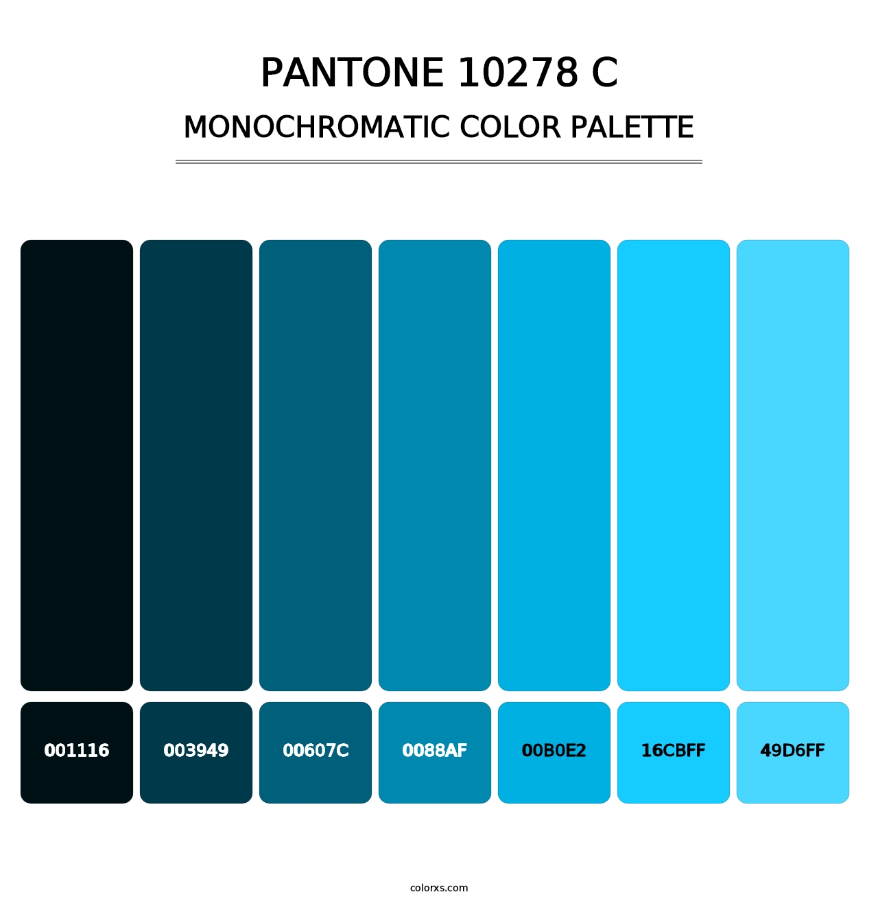 PANTONE 10278 C - Monochromatic Color Palette