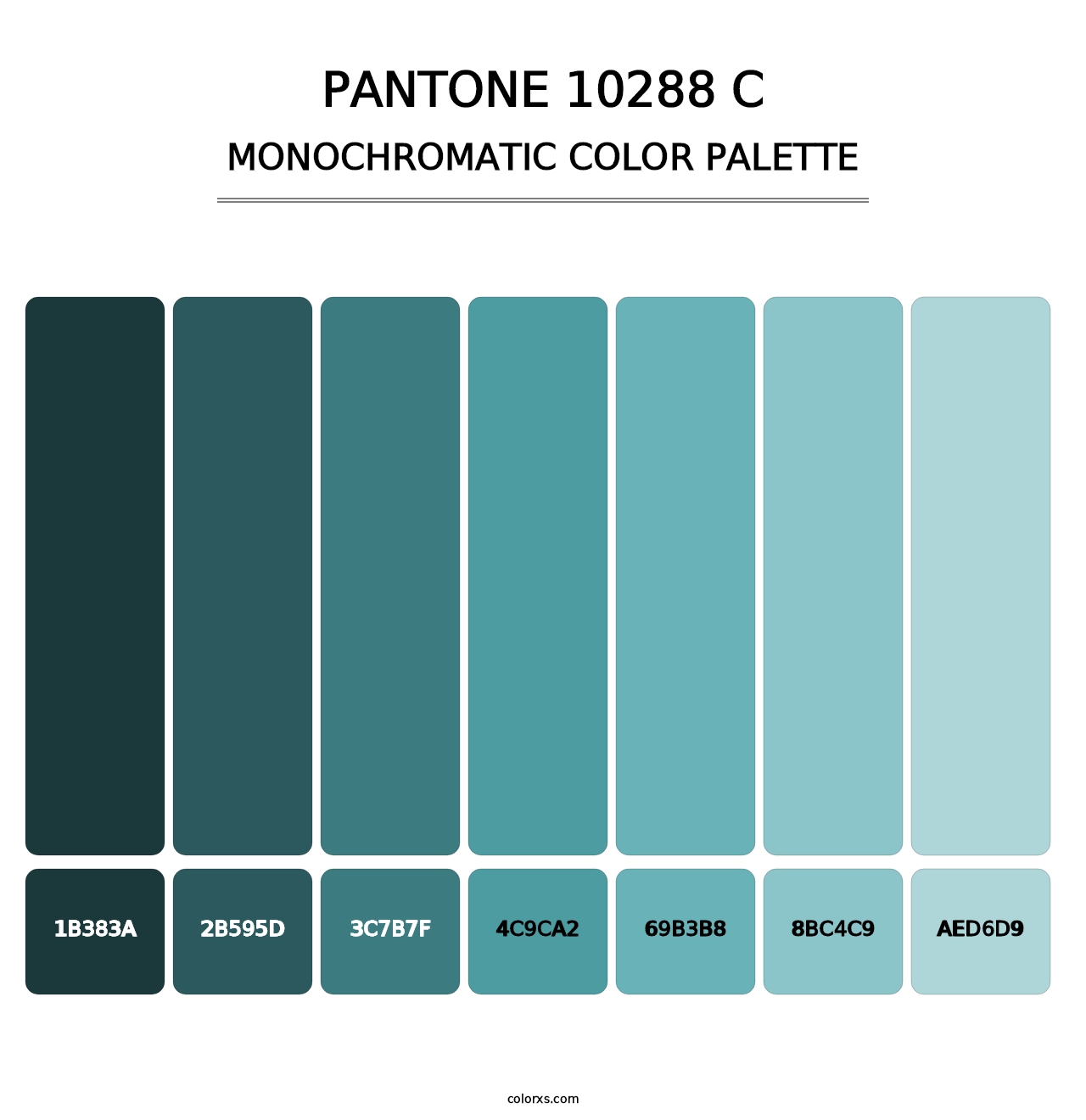 PANTONE 10288 C - Monochromatic Color Palette