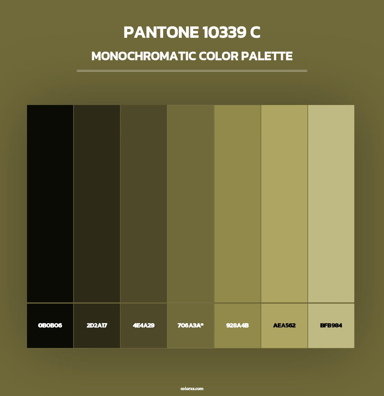PANTONE 10339 C - Monochromatic Color Palette