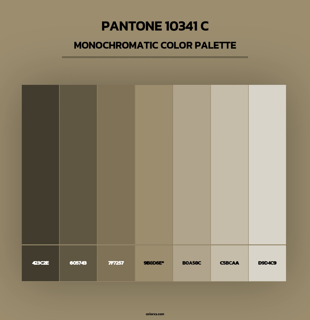 PANTONE 10341 C - Monochromatic Color Palette