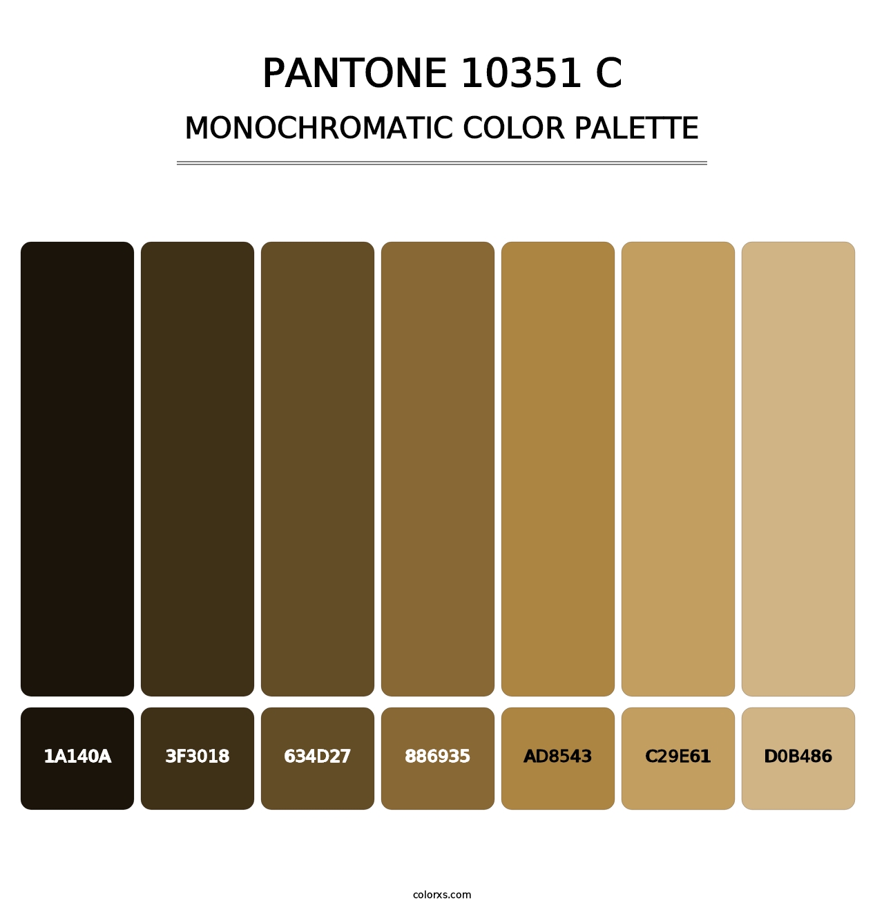 PANTONE 10351 C - Monochromatic Color Palette